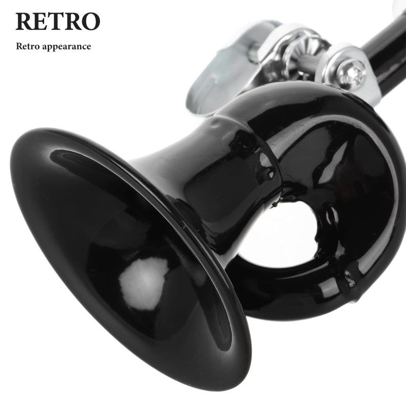 Vintage Snail Horn Air Alarm and Bell for Bicycle Mountain Road Bike Cycling Black - Image 4