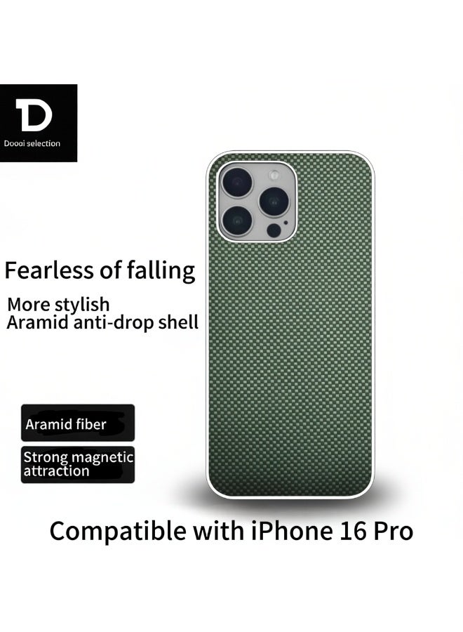 Kevlar Apple iPhone 16 Pro Case (Green Flat) - Image 1