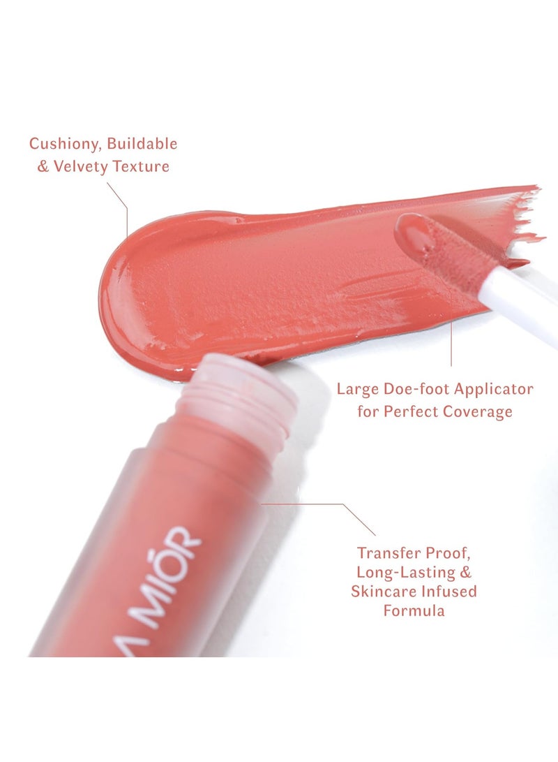 LAMIOR Care Liquid Blush 5ML | Radiant & Satin Finish | 3 in 1 Colour for Cheeks, Lips & Eyes Tint | Long Lasting Natural Glow | Pigmented & Buildable, Enriched with Almond Oil, Jojoba & squalane - Image 4