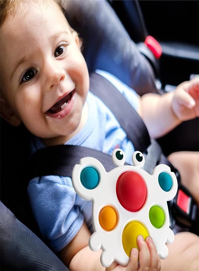 Baby Simple Sensory Toy, Simple Fidget Toys Silicone Caterpillar and Crab Board, Best Stress Relief Hand Toys for Early Educational Baby Kids Gifts(Caterpillar and Crab)  - Image 3
