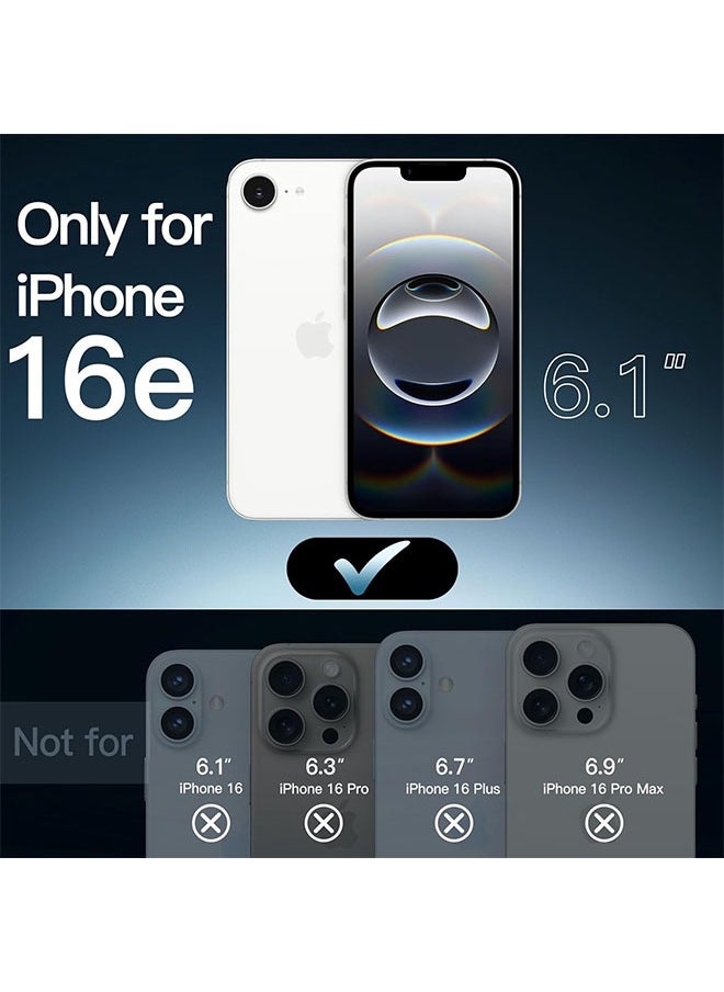 زفيف حالة iPhone 16E ، حالة iPhone 16E 6.1 بوصة 2025 ، غطاء المصد من الهواتف غير الصخري غير الصفراء ، مضاد للخلع واضحة （clear）  - Image 2