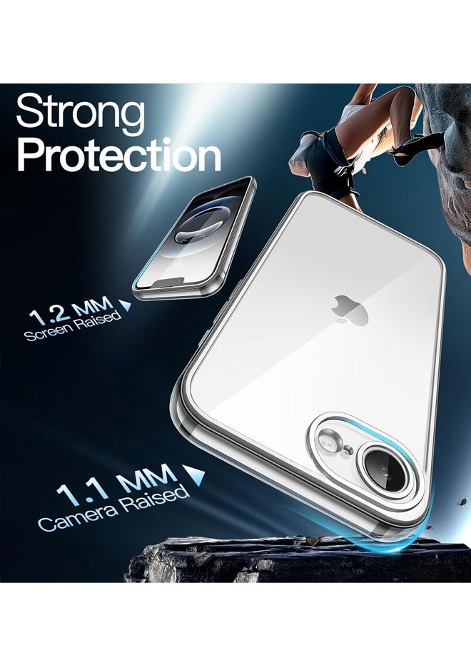 زفيف حالة iPhone 16E ، حالة iPhone 16E 6.1 بوصة 2025 ، غطاء المصد من الهواتف غير الصخري غير الصفراء ، مضاد للخلع واضحة （clear）  - Image 5