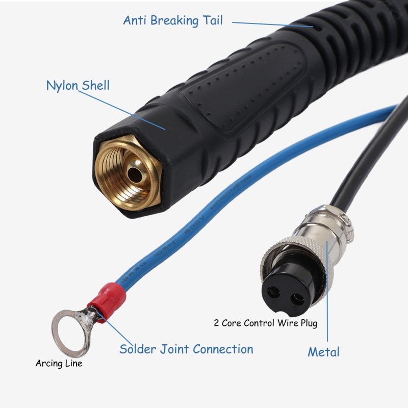 Plasma Cutting Torch: Flame Retardant Rubber Sleeve, Oxygen-Free Copper Cable - Fast Arc Starting Stable Cutting for Metal Cutting, Parts Welding, Automobile Maintenance - Image 4