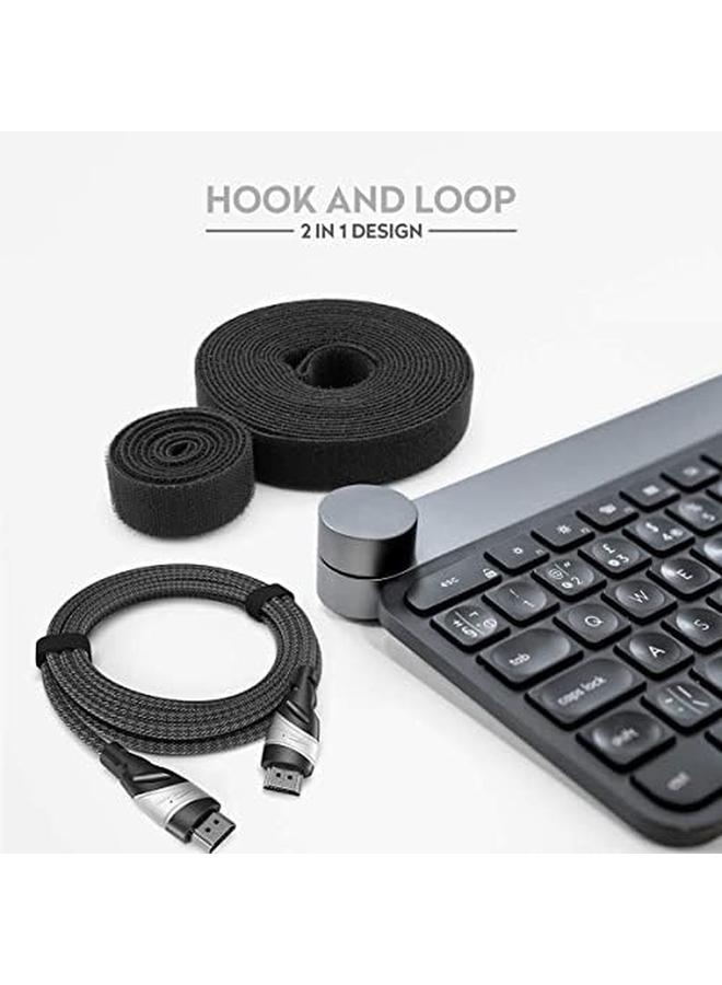 ECVV 2 Roll Reusable Fastening Tape Each 10 Meter Double Side Cord Tie Strap For Organizer Or Storage Cable Organizer Wire Straps For Electronics Accessories - Image 2