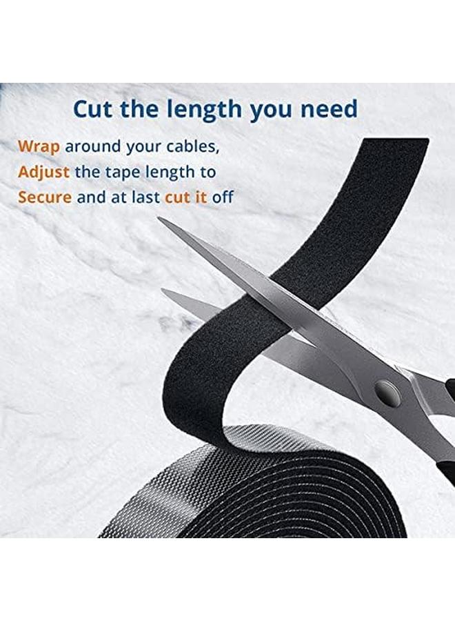 ECVV 2 Roll Reusable Fastening Tape Each 10 Meter Double Side Cord Tie Strap For Organizer Or Storage Cable Organizer Wire Straps For Electronics Accessories - Image 4