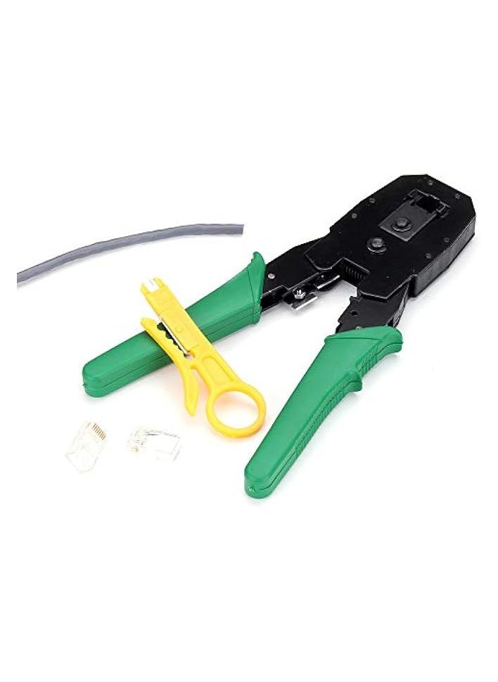 PROMASS 9 in 1 Crimping Tool Lan Cable Tester Network Repair Tool Set Crimper Plier Hand Tool Kit for Cat5 RJ45 RJ11 RJ12 Stripping Make Ethernet Connector Test  - Image 3