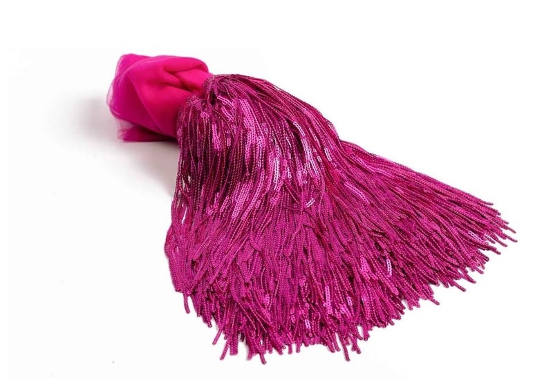 ANIDA Colorful Sequence Tassel Lace Trim Ribbon Fringe DIY Handmade Dance Performance Clothing Decoration Accessorie 3miter Hot pink - Image 3