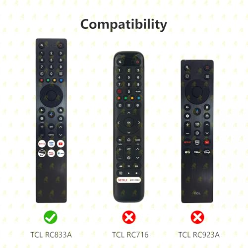 RAYA Silicone Remote Cover Compatible with TCL TV Remote 2025 Model TCL V6C /TCL T6C /TCL P7K /TCL Q6CS /TCL T89C Series QLED TV Remote Case with Lanyard [Remote NOT Included] (Blue) - Image 2