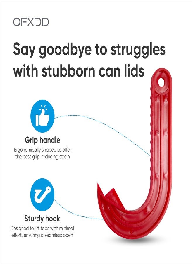 أوف إكس دي دي فتاحة علب يدوية بخطاف - فتاحة علب طعام الحيوانات الأليفة - فتاحات طعام سهلة الفتح بحلقة (3 ألوان) - Image 4