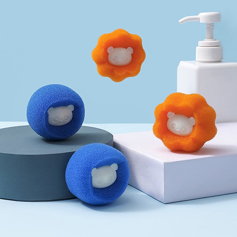 Bear Sponge Laundry Ball Anti-Winding Imposed Friction Sticky Hair Ball Wash Clothes To Hair Magic Decontamination Cleaning Ball - Image 5