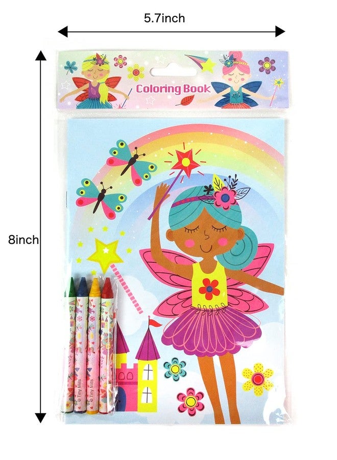 TINYMILLS Magical Fairies Coloring Books for Kids with 12 Coloring Books and 48 Crayons, Fairies Birthday Party Favors, Favor Bag Fillers, Classroom Rewards, Carnival Prizes - Image 3