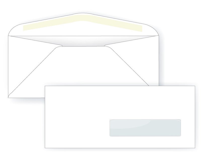 Office Express #10 Right Hand Window Envelope - 24# White (4 1/8 x 9 1/2) - Window Envelope Series (Pkg of 100) - Image 1