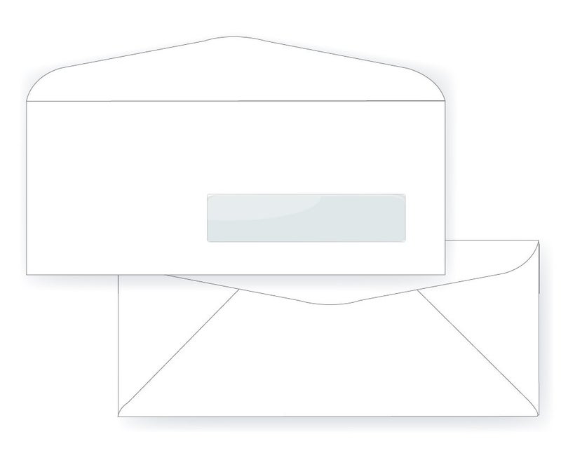 Office Express #10 Right Hand Window Envelope - 24# White (4 1/8 x 9 1/2) - Window Envelope Series (Pkg of 100) - Image 2