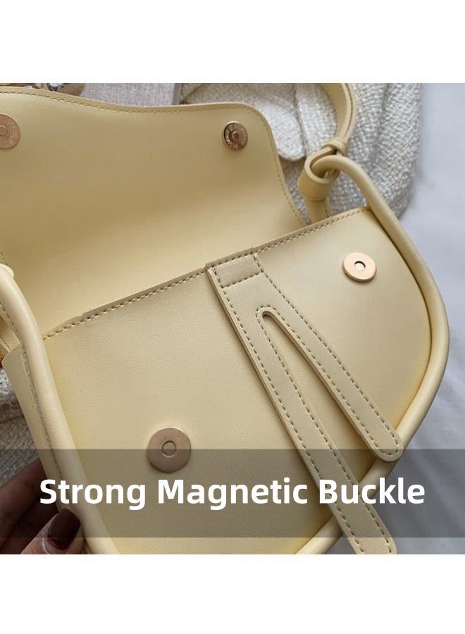 Women's Simple Shoulder Bag, Ladies PU Leather Crossbody Bag Sling Bag Side Bag Carry Bag, Daily Commuter/Banquet/Party/Campus Satchel Bags Small Bag Phone Bag for Girls/College Students/Teenager  - Image 4