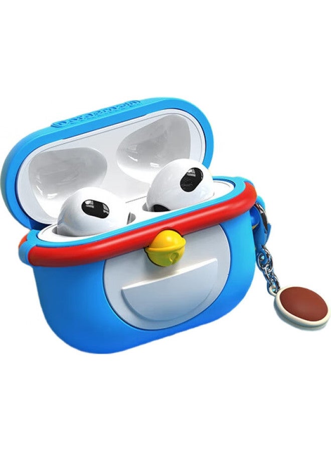 Rock Doraemon Airpods 4 Case, Airpods 4 Earphone Cover, Protective Shell, Apple Earphone Case, Full Coverage Silicone, Shockproof, Dustproof, Cartoon Cute Soft Shell, For Men And Women - Image 2