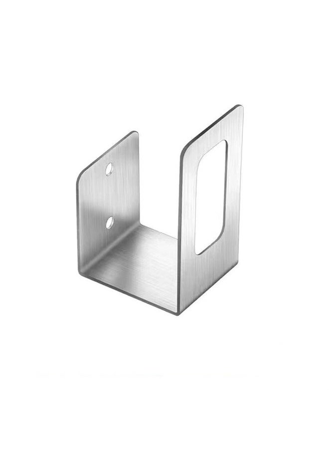yongsheng Pair Of Stainless Steel Storage Racks Silver 7.2*4.5*4.5cm, Silver Kitchen Pot Lid Holder Stainless Steel Pan Lid Organizer Holder Wall Mounted Pot Cover Bracket  - Image 2