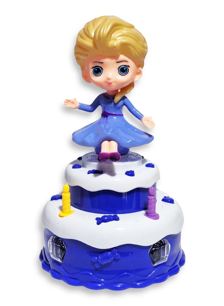 دمية راقصة دوارة 360 درجة ، فتاة موسيقية للأميرة ، أضواء وامضة مع لعبة صوت موسيقى للأطفال - Image 1