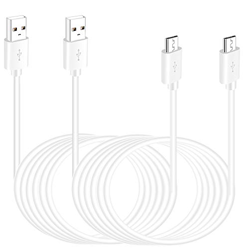 SIOCEN 2 Pack 16.4FT Micro USB Cable Extension Power Cord for Wyze Cam YI Camera,Ring Indoor Cam (2nd Generation),PS4 Controller Charger Cord Long Old Android Charger USB A to Micro USB Charging Cable 15 FT - Image 1