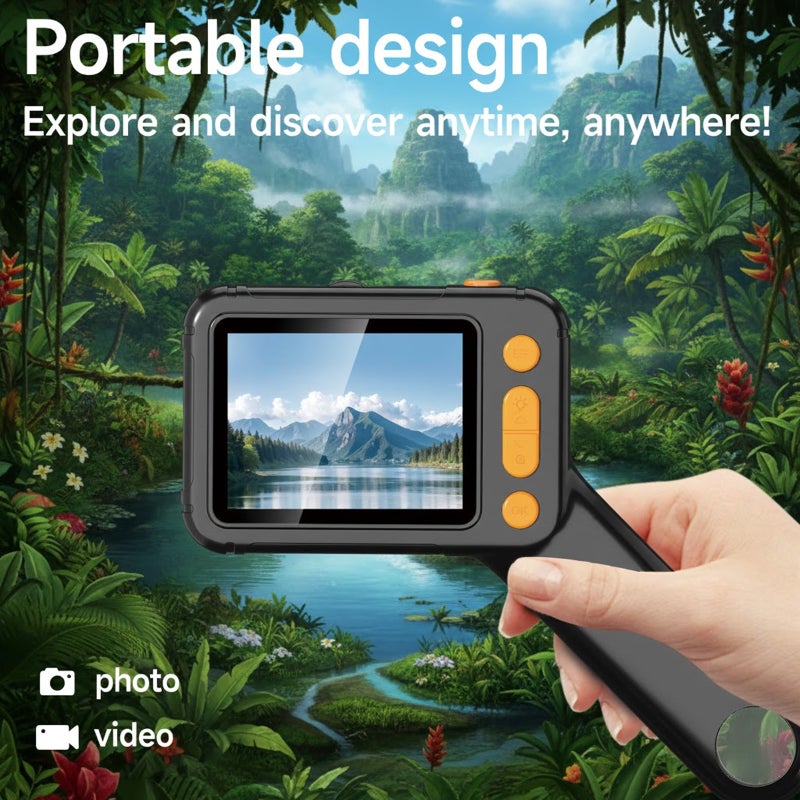 Digital Microscope for Kids Adults 2.8 Inch IPS Screen 500X Magnification 4 Level LED Light Compatible with Windows Mac OS - Image 5