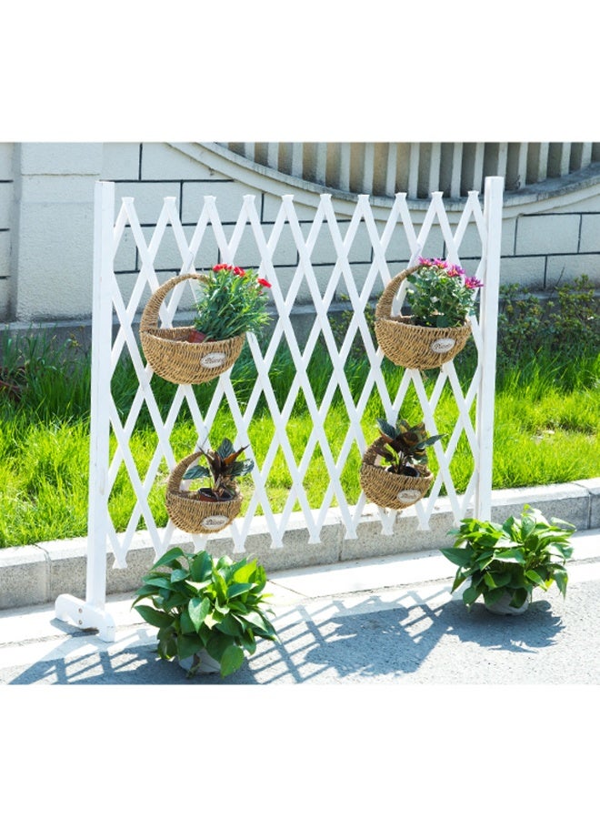 LINGWEI Expandable Wooden Trellis Fence Freestanding Decorative Garden Fence Privacy Screen - Image 1