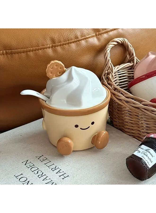 Pink Ceramic Cake Shaped Salt Pepper Shaker Jar Decorative Spice Dispenser - Image 4