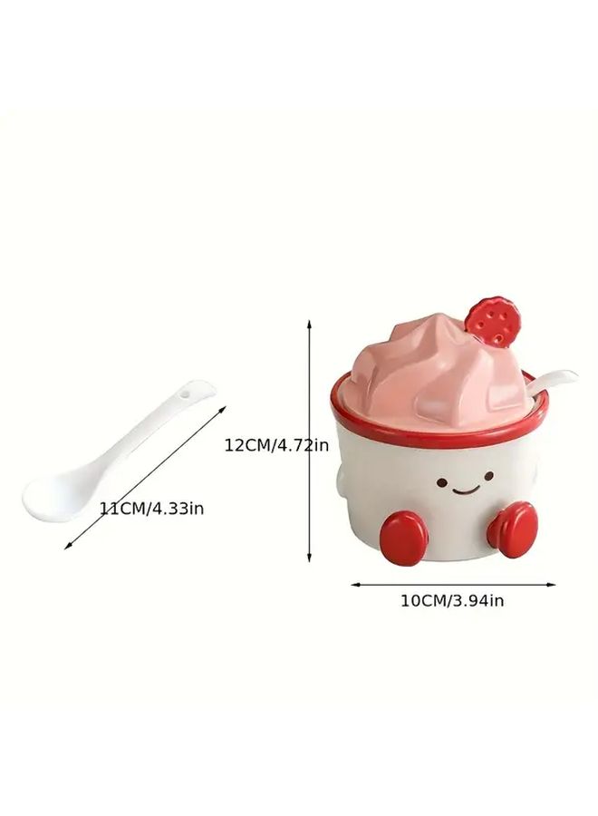 Pink Ceramic Cake Shaped Salt Pepper Shaker Jar Decorative Spice Dispenser - Image 3
