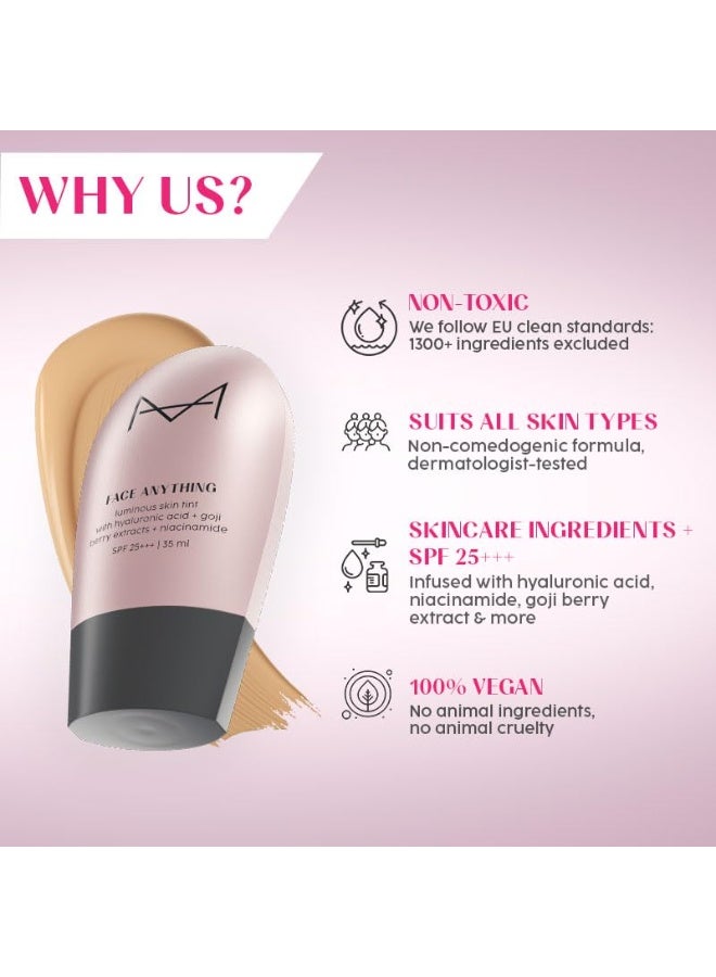 House Of Makeup Face Tint with Hyaluronic Acid, Niacinamide | B B Cream for Women | Makeup for Women | CC Cream For Oily Skin | 35 ml (F05-Fair Skin Tone), light to medium coverage - Image 2