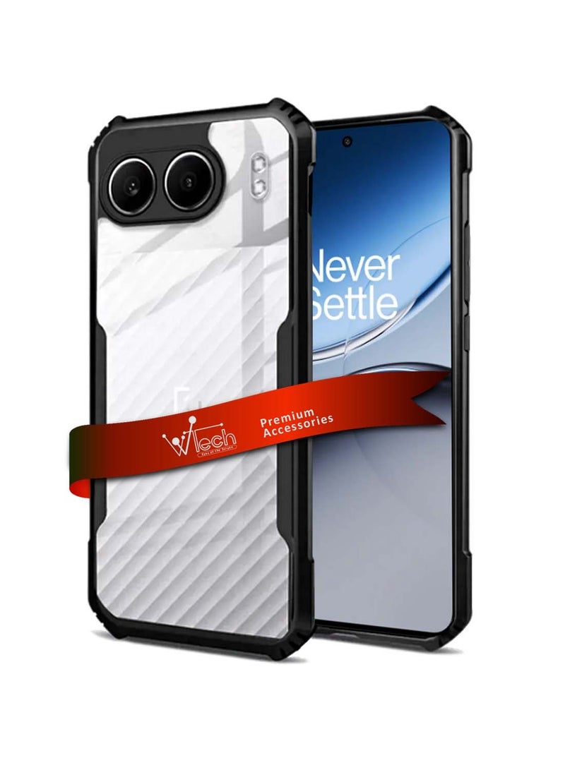 Wtech OnePlus Nord 4 5G 2024 Hybrid TPU Silicone With Raised Armour Bumpers Slim Case Cover - Black - Image 1
