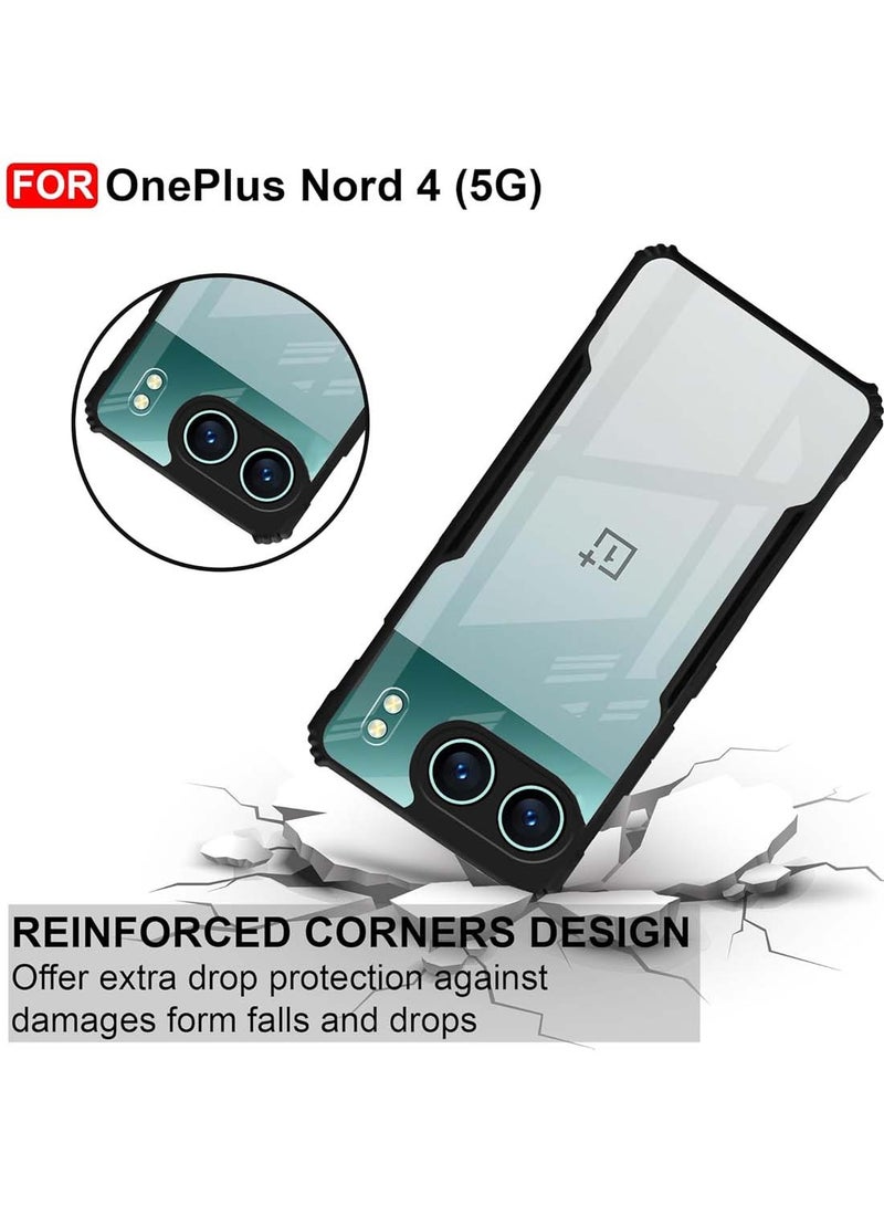Wtech OnePlus Nord 4 5G 2024 Hybrid TPU Silicone With Raised Armour Bumpers Slim Case Cover - Black - Image 3