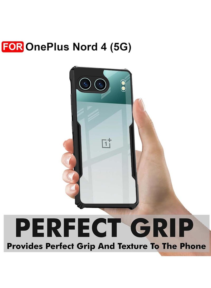 Wtech OnePlus Nord 4 5G 2024 Hybrid TPU Silicone With Raised Armour Bumpers Slim Case Cover - Black - Image 2