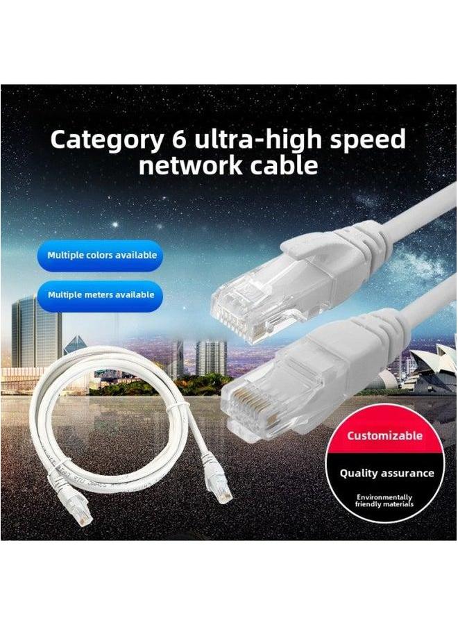 Super Six Network Cable Cat6 Gigabit Finished Computer Jumper Router Connection Twisted Pair Wholesale-Color:Blue-Line Length:1 M  - Image 3