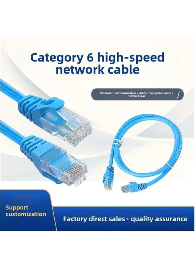 Super Six Network Cable Cat6 Gigabit Finished Computer Jumper Router Connection Twisted Pair Wholesale-Color:Blue-Line Length:1 M  - Image 5