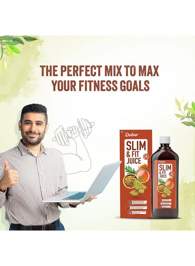 Dabur Dabur Slim & Fit Juice - 1L | 100% Natural & Ayurvedic | No Artificial Colours, Sugars & Flavours | Healthy Weight Management |Helps Boost Metabolism  - Image 2