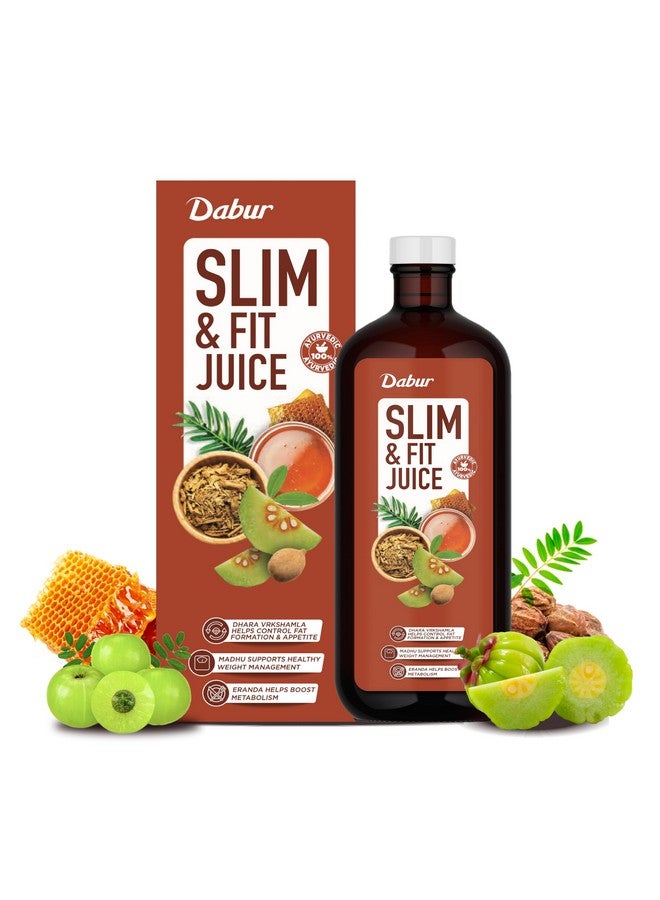 Dabur Dabur Slim & Fit Juice - 1L | 100% Natural & Ayurvedic | No Artificial Colours, Sugars & Flavours | Healthy Weight Management |Helps Boost Metabolism  - Image 1