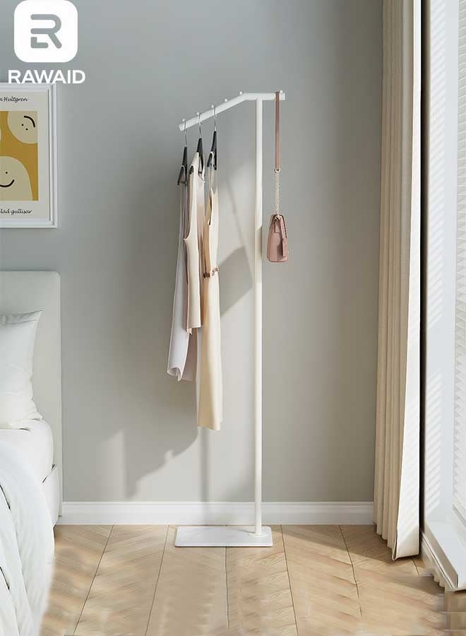 رَوَائِد حامل معاطف معدني أبيض بتصميم عصري، قائم للمعاطف على شكل 7 خطافات، شماعة معاطف بقاعدة من الرخام للمداخل وغرف النوم وغرف المعيشة والمكاتب - Image 2