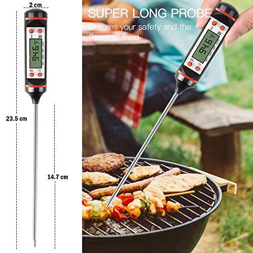 Sakrai Kitchen Thermometer Digital Multi-Functional with Instant Read Cooking Thermometer - With auto turn off function Best Digital Thermometer for All Food, liquid Grill, BBQ,Candy (black/white) - Image 3
