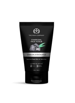 The Man Company The Man Company Natural Charcoal Face Scrub with Lemongrass and Eucalyptus - 3.5 Oz. | Skin Exfoliating & Detox, Anti Acne, Blackhead removing Face Scrub  - Image 1