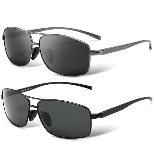 SUNGAIT Ultra Lightweight Rectangular Polarized Sunglasses UV400 Protection SGT458QH-HH-5 - Image 1