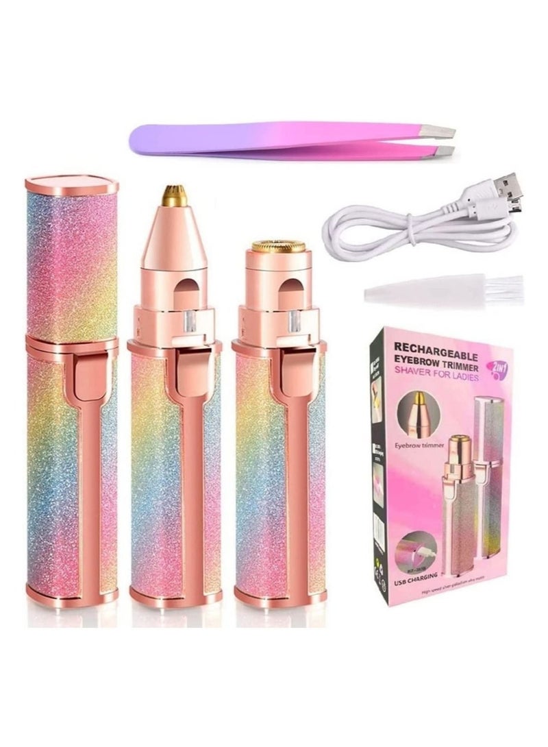 إزالة شعر الوجه للنساء والرجال، ماكينة تشذيب الحواجب الكهربائية، مزيل شعر الحاجب، ماكينة حلاقة مثالية غير مؤلمة، ماكينة حلاقة للوجه والشفاه - Image 1