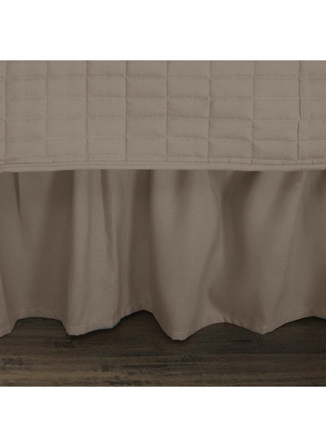 Comfort Spaces - Comfort Spaces Daybed Cover - Luxe Double Sided-Quilting, All Season Cozy Bedding with Bedskirt, Matching Shams, Kienna Taupe 75"x39" 5 Piece - Image 1