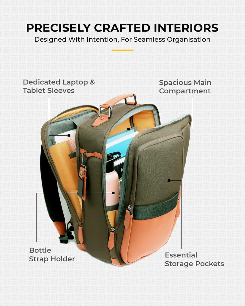 EUME Eclipse 20L Laptop Bag for Boys & Girls | Large Backpack for Men & Women | 2 Compartment Office & College Bag | Fits 15.6" Laptop | Nylon Fabric | Bagpacker Bag for Women, Girls & Travel - Image 5