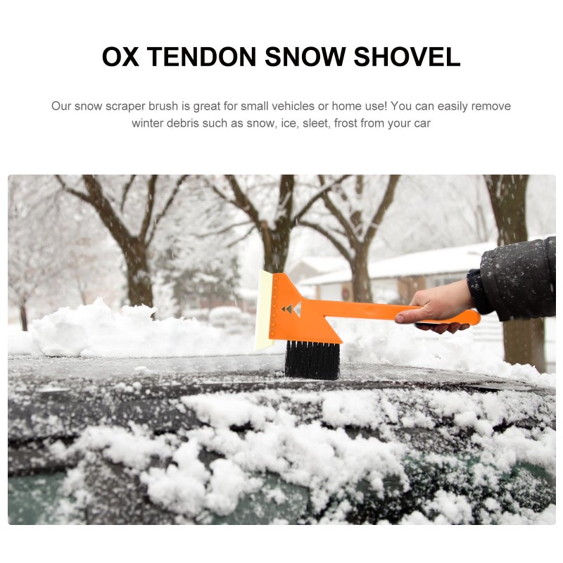 2pcs Snow Scraper Brush Windshield Cleaning Tool Snow Kit - Image 2