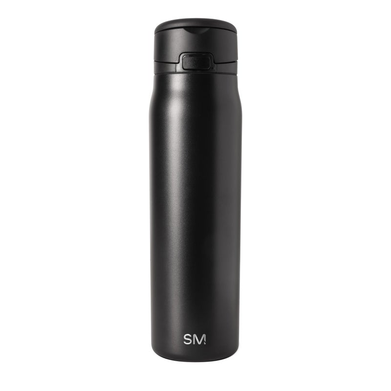 Simple Modern Mesa Loop Water Bottle with Straw | 30oz Cup Holder Friendly Insulated Stainless Steel Bottles for Travel, Sports and School | Midnight Black - Image 1