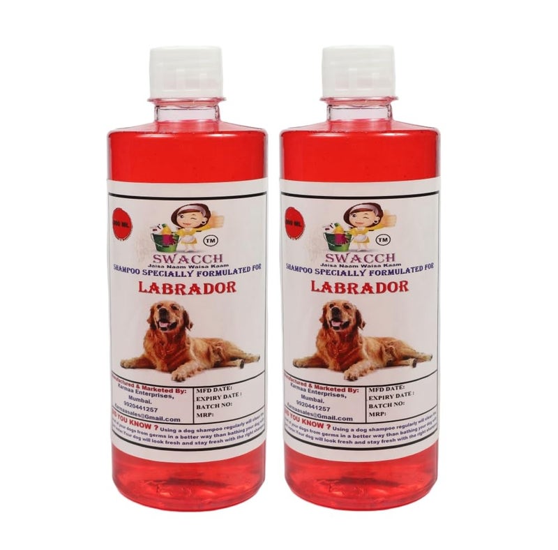 swacch Shampoo | Puppy Safe Shampoo | PH Balanced | Ditch to Itch for Labrador Dog Shampoo 500ml Pack of 2 (Strawberry) + Spike Ball Chew Toy Combo Pack - Image 2