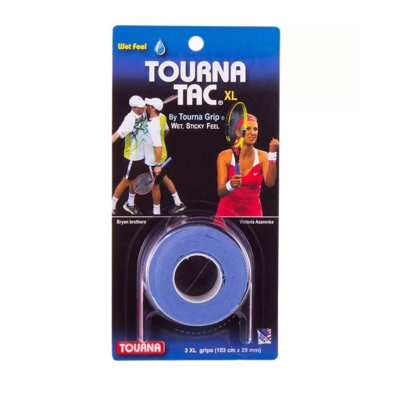 TOURNA Tennis Tac Overgrip XL (Blue, 3 Grips) - Image 3