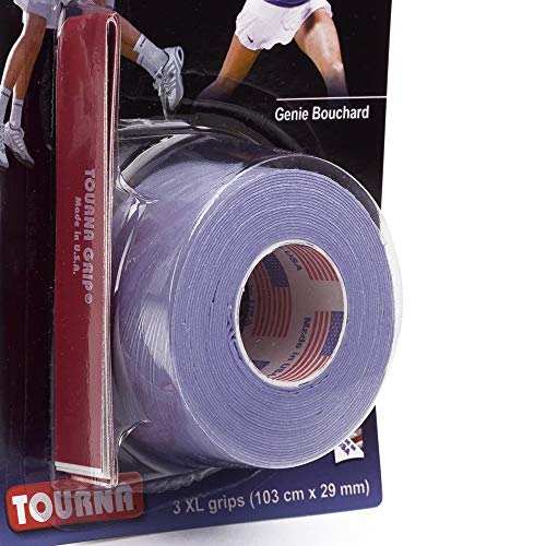 TOURNA Tennis Tac Overgrip XL (Blue, 3 Grips) - Image 2