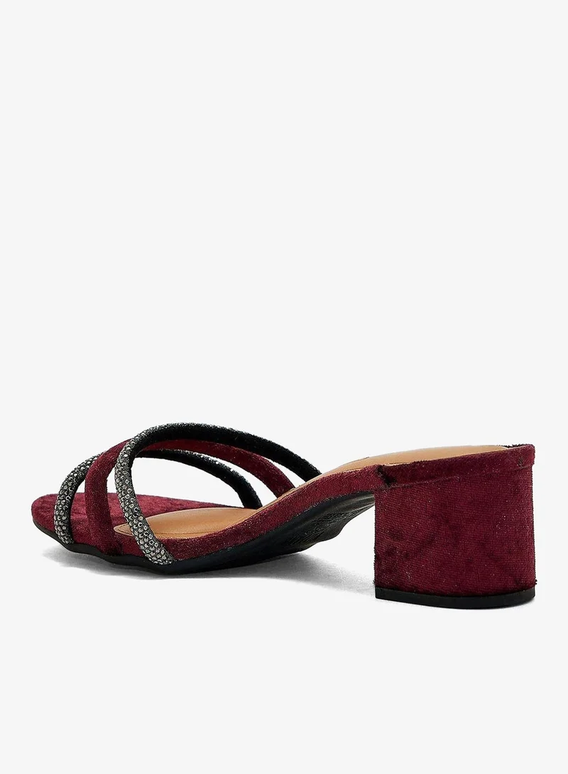 VIZZANO Black Block Heel Sandals for Women – Stylish Ladies Heels Sandals for Everyday Wear for Women | Best Price UAE