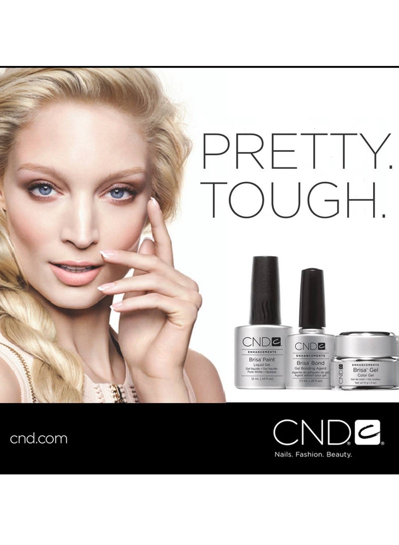 CND Brisa Paint Pure White - Opaque 12 ml - Image 5