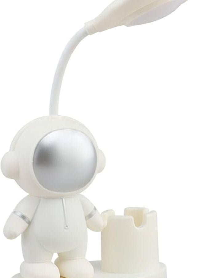 Spaceman Design Foldable USB Desk Lamp Soft White Light For Bedroom Study - Image 1