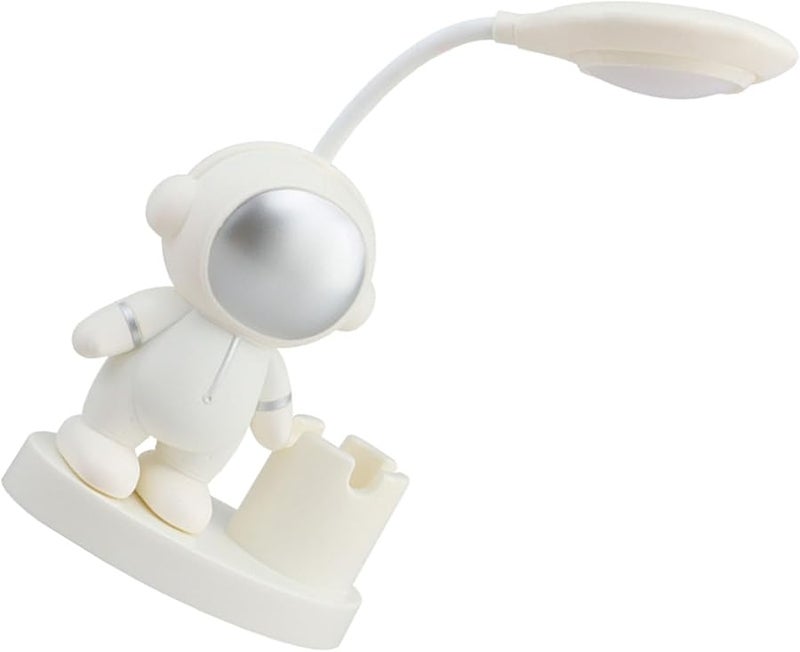 Spaceman Design Foldable USB Desk Lamp Soft White Light For Bedroom Study - Image 2